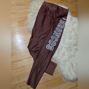 Denver Broncos Leggings Womens Large NFL Team Apparel Pull On Orange Zubaz